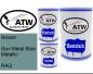 Preview: Nissan, Gun Metal Blue Metallic, RAQ: 500ml Lackdose + 500ml Klarlack + 250ml Härter - Set, von ATW Autoteile West.